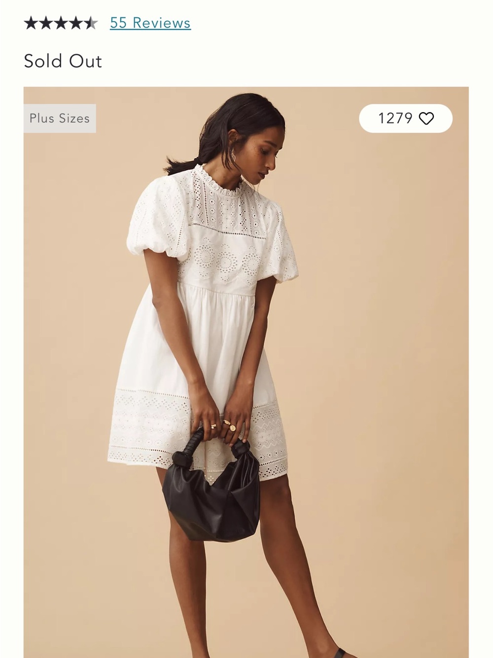 Forever that Girl White Eyelet Puff-Sleeve Baby Doll Dress by Anthropologie Size - Picture 3 of 8